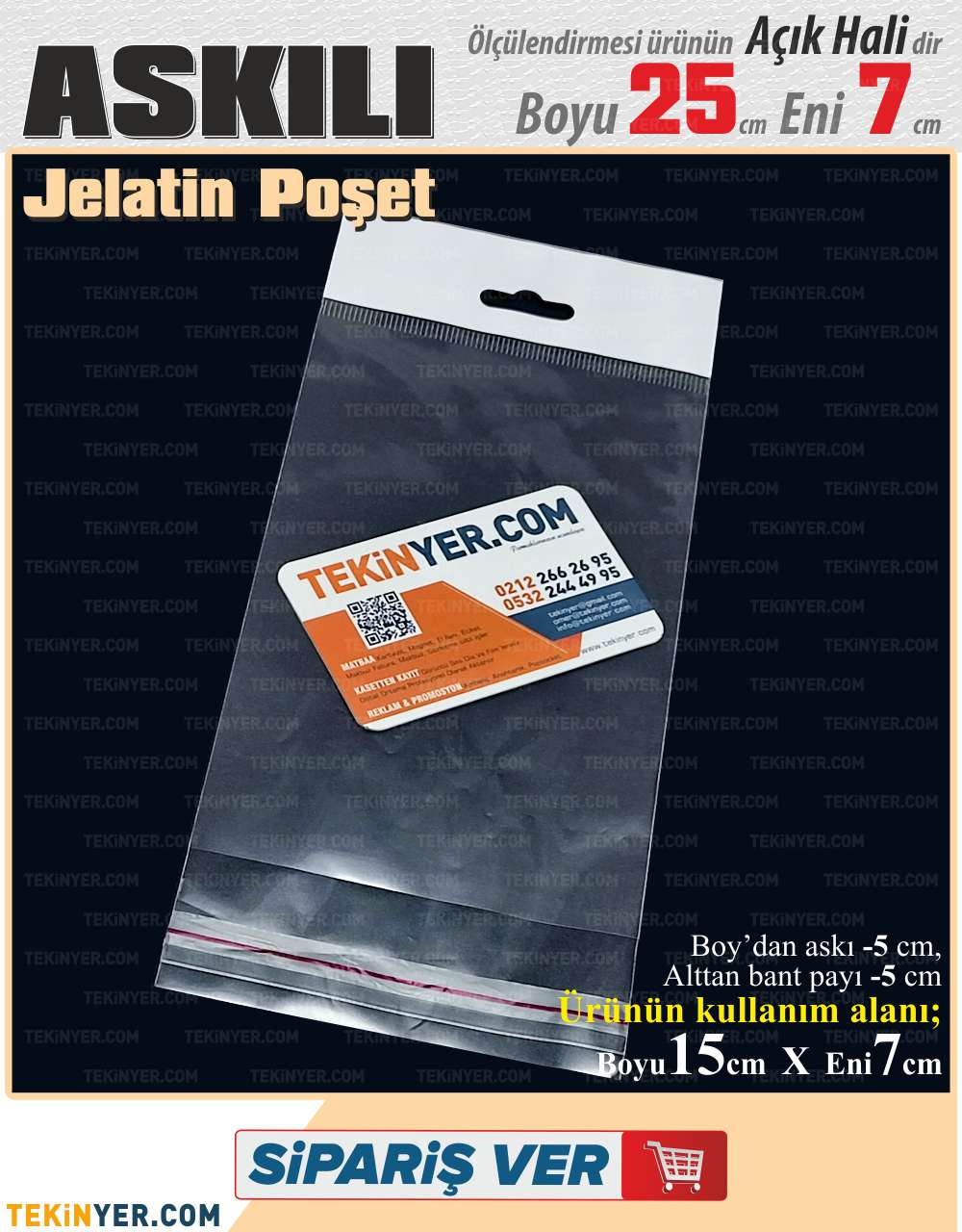 7x25 cm Askılı Jelatin